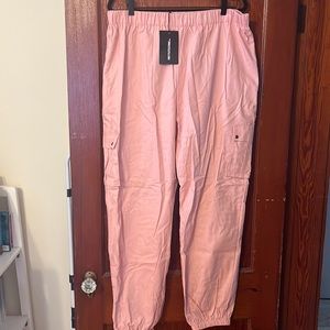 Pretty Little thing dusty pink cargo joggers